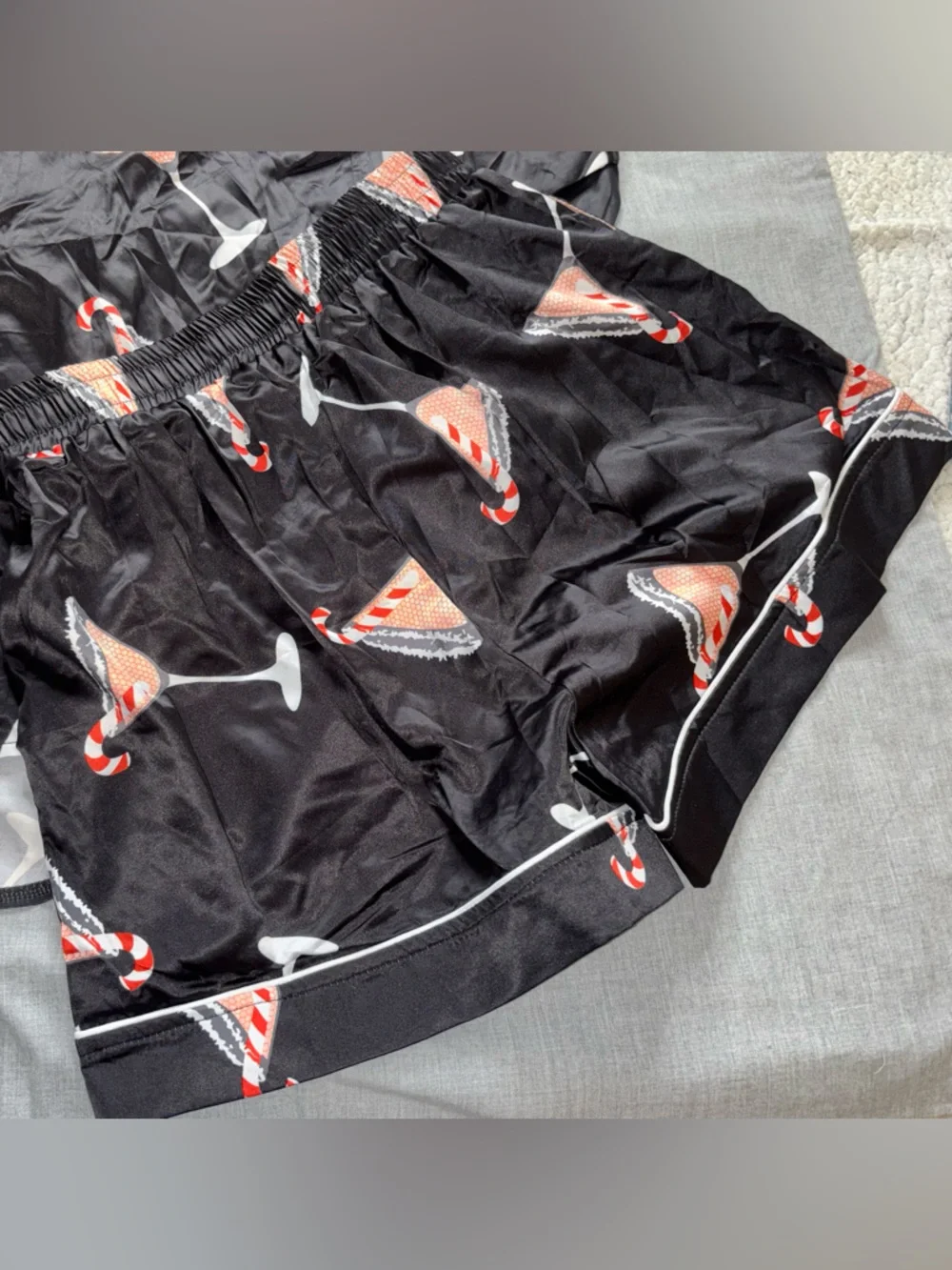 Cocktail Print Pajama Set PJs women’s‎ Size Medium
